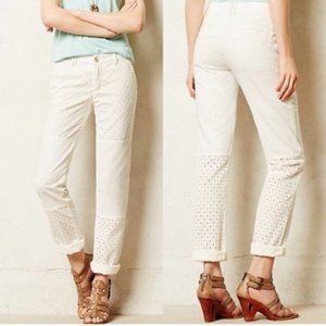 Pilcro and the Letterpress Hyphen Eyelet Chino Pants Size 26